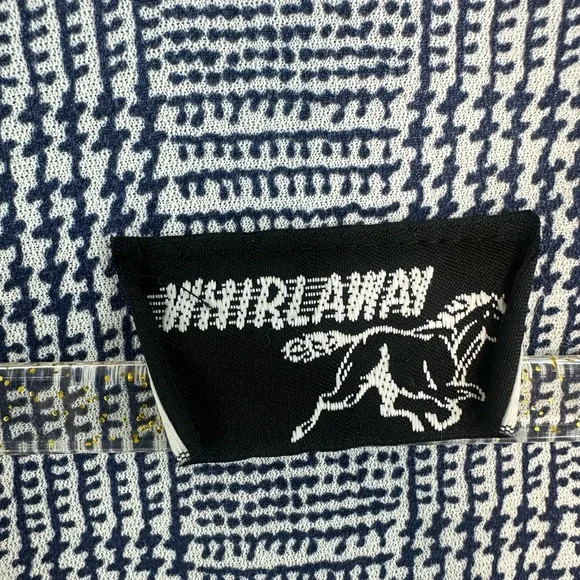 Whirlaway vintage lightweight blazer 3/4 sleeve blue and white houndstooth large - Picture 6 of 8